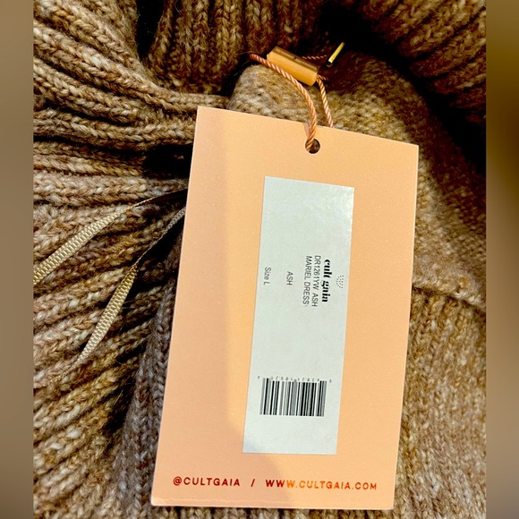 Cult Gaia Brand New with Tags Mariel Off the Shoulder Knit Sweater Dress, Size L - Picture 7 of 7